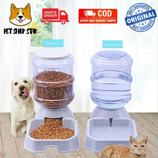 Tempat Makan dan Minum Kucing Otomatis